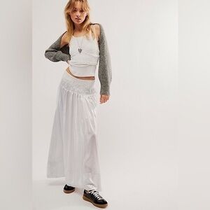 FREE PEOPLE Ivory Combo Aster Two Piece Skirt Set